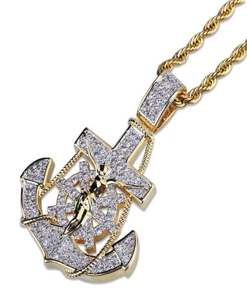 iced out anchor cross pendant necklace two tone plated micro paved cubic zircon mens hip hop jewelry7280549, Silver
iced out anchor cross pendant necklace two tone plated micro paved cubic zircon mens hip hop jewelry7280549, Silver