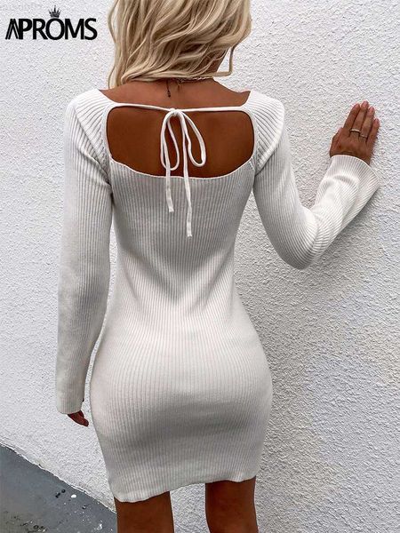 women's sweaters aproms white square neck knitted sweater dresses women winter elegant bow tie long sleeve thick stretch basic bodycon, White;black
women's sweaters aproms white square neck knitted sweater dresses women winter elegant bow tie long sleeve thick stretch basic bodycon, White;black