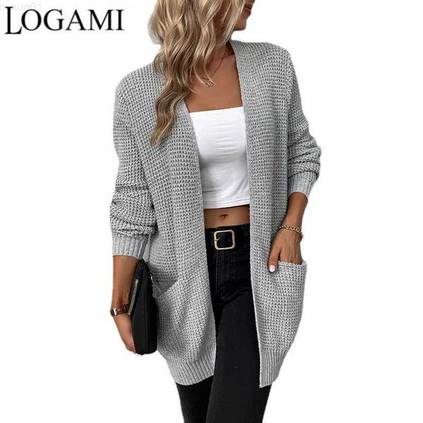 women's sweaters logami autumn winter women knitted sweater long sleeve pocket women's cardigan coat l230718, White;black
women's sweaters logami autumn winter women knitted sweater long sleeve pocket women's cardigan coat l230718, White;black