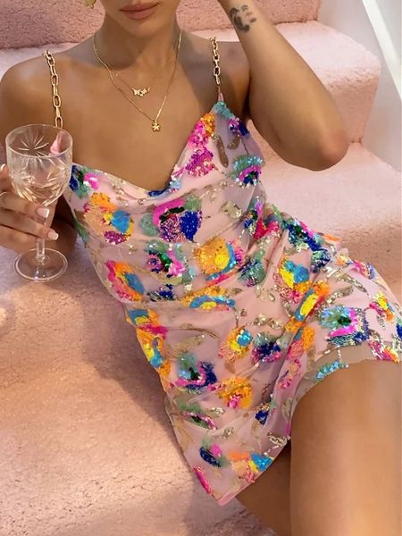 basic casual dresses sequin elegant dress women chain spaghetti strap low cut backless short dress summer bohemian party dresses female 2307, Black;gray
basic casual dresses sequin elegant dress women chain spaghetti strap low cut backless short dress summer bohemian party dresses female 2307, Black;gray