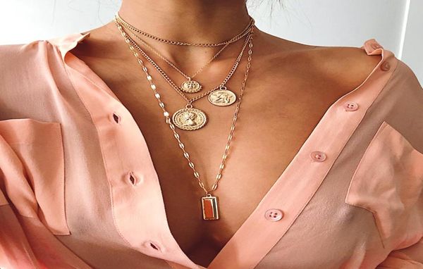 fashion multilayers gold chain figure coin pendant necklaces pendant bohemian jewelry for women party gift2684561, Silver
fashion multilayers gold chain figure coin pendant necklaces pendant bohemian jewelry for women party gift2684561, Silver
