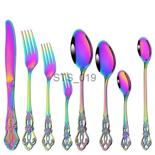 briefs panties other panties stainless steel cutlery set knife tea fork ice cream spoon tableware set western kitchen flatware rainbow vinta, Red;black
briefs panties other panties stainless steel cutlery set knife tea fork ice cream spoon tableware set western kitchen flatware rainbow vinta, Red;black
