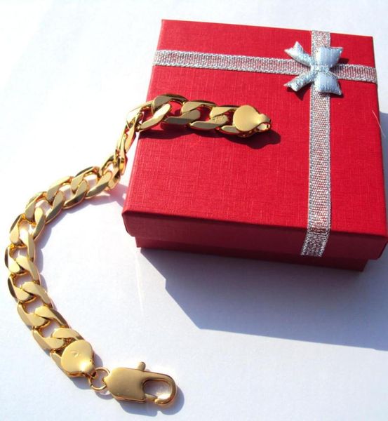 stamep 24k solid fine gf gold premium quality cuban curb link chain men039s bracelet 12mm1677673, Black
stamep 24k solid fine gf gold premium quality cuban curb link chain men039s bracelet 12mm1677673, Black