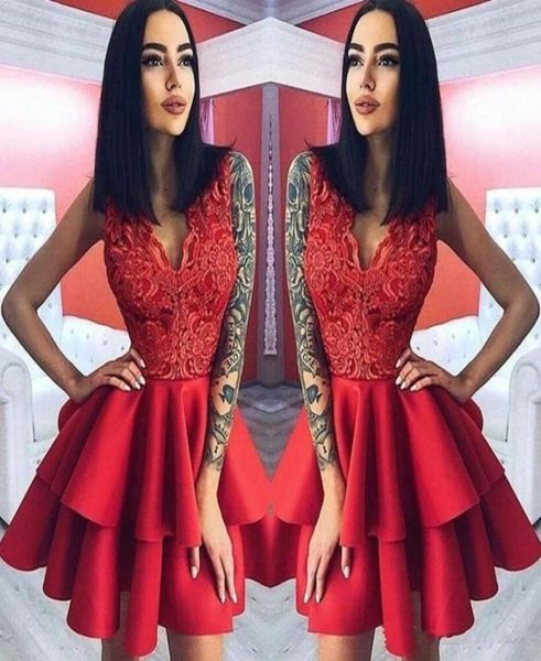 layer ruffles red short cocktail dresses a line v neck appliques knee length homecoming gowns prom evening dress3229978, Black
layer ruffles red short cocktail dresses a line v neck appliques knee length homecoming gowns prom evening dress3229978, Black