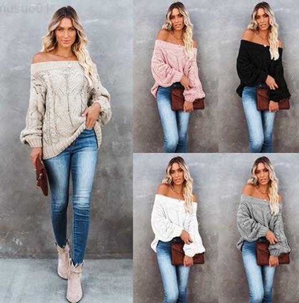 women's sweaters women's sweater 2022 autumn winter new knitted thickened off-the-shoulder loose one word neck solid color pullove, White;black
women's sweaters women's sweater 2022 autumn winter new knitted thickened off-the-shoulder loose one word neck solid color pullove, White;black