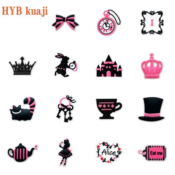 hybkuaji custom shoe decorations shoe charms wholesale alice in wonderland, White;pink
hybkuaji custom shoe decorations shoe charms wholesale alice in wonderland, White;pink