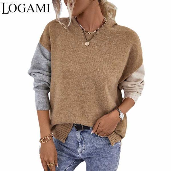women's sweaters logami contrast color hooded sweater woman autumn winter new patchwork pullover sweaters l230718, White;black
women's sweaters logami contrast color hooded sweater woman autumn winter new patchwork pullover sweaters l230718, White;black