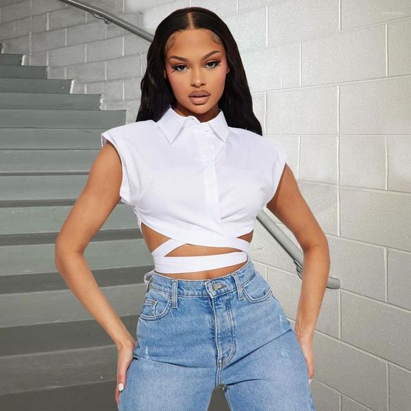 women's t shirts perl white turn down collar cut out shirt for women fancy batwing sleeve crop with bandage casual street wear 2023
women's t shirts perl white turn down collar cut out shirt for women fancy batwing sleeve crop with bandage casual street wear 2023