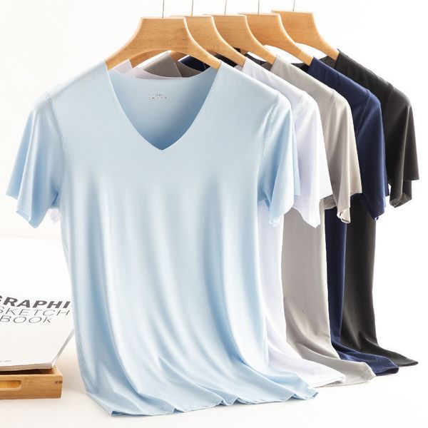 mens tshirts ultra thin womens ice silk seamless short sleeve vneck tshirt basic cotton slim fit half m5xl 230718, White;black
mens tshirts ultra thin womens ice silk seamless short sleeve vneck tshirt basic cotton slim fit half m5xl 230718, White;black
