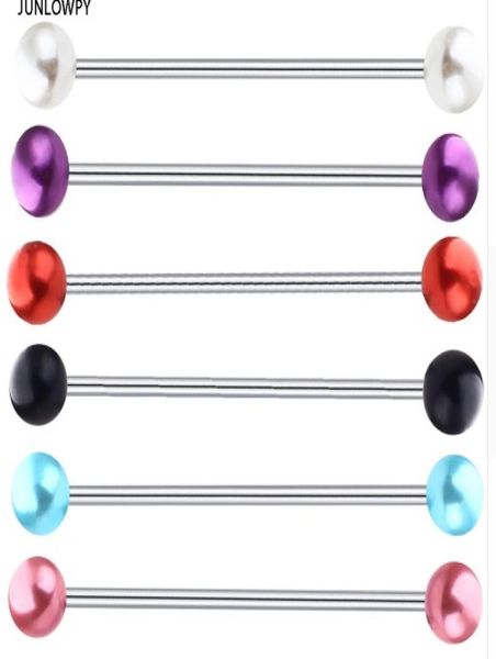 pearl acrylic uv ball industrial barbell earring stainless steel ear bar piercing body jewelry 14g for women men9646765, Silver
pearl acrylic uv ball industrial barbell earring stainless steel ear bar piercing body jewelry 14g for women men9646765, Silver