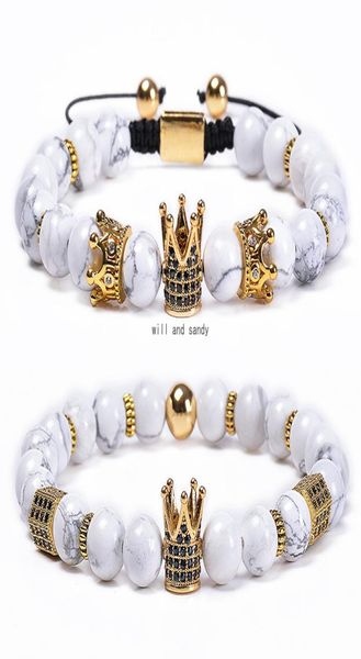 natural stone howlite beads bracelet copper zircon diamond crown bracelets braided women men fashion jewelry will and sandy9594926, Black
natural stone howlite beads bracelet copper zircon diamond crown bracelets braided women men fashion jewelry will and sandy9594926, Black