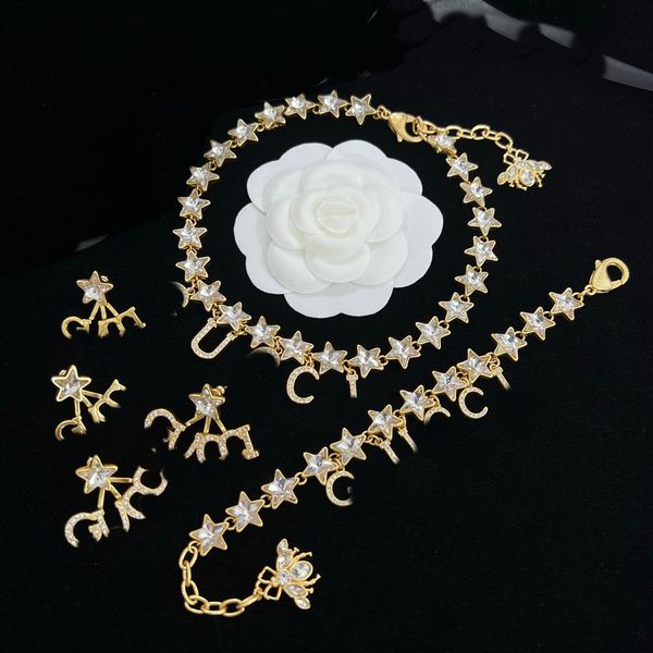 romantic star tassel letter inlaid with pentagram diamond necklace ladies crystal star bee bracelet pentagram earrings european american sty, Black
romantic star tassel letter inlaid with pentagram diamond necklace ladies crystal star bee bracelet pentagram earrings european american sty, Black