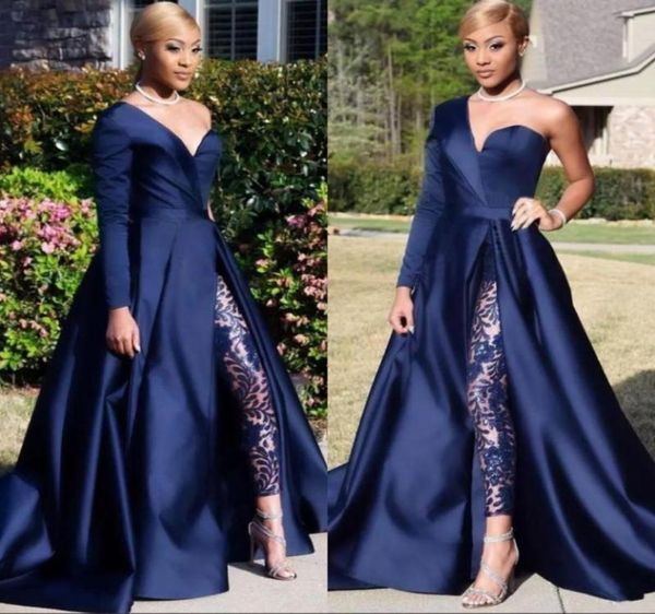 2020 one shoulder long sleeve prom dresses pant suits a line dark navy evening party gowns jumpsuit celebrity dresses7277362, Black
2020 one shoulder long sleeve prom dresses pant suits a line dark navy evening party gowns jumpsuit celebrity dresses7277362, Black