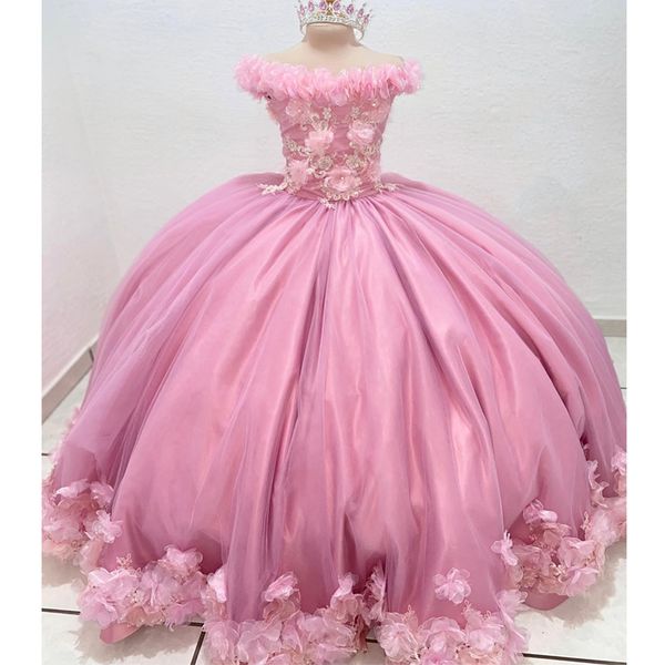 pink princeass flower girls dress off shoulder princess ball gown for birthday applique crystals 3dflower first communion pshoot, White;red
pink princeass flower girls dress off shoulder princess ball gown for birthday applique crystals 3dflower first communion pshoot, White;red