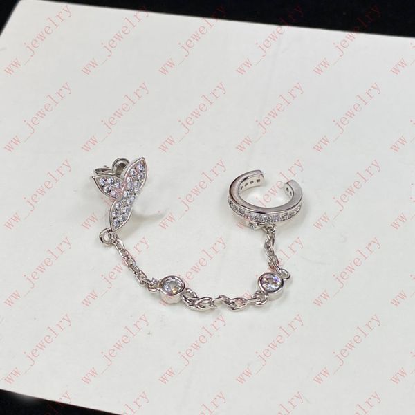 single k gold 4-leaf diamond stud earrings, splicing chain fringe ring ear clip classic series of women's earrings, designer fashion pi, Golden
single k gold 4-leaf diamond stud earrings, splicing chain fringe ring ear clip classic series of women's earrings, designer fashion pi, Golden