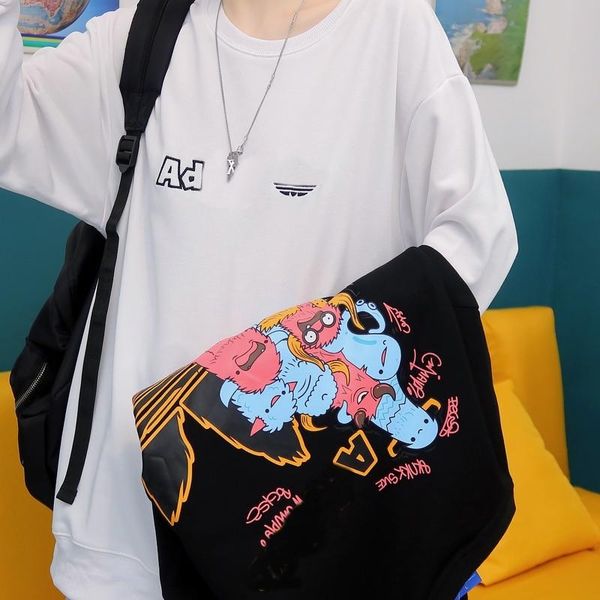 2023 new women's sweatshirt hip hop sport pullover streetwear female autumn spring embroidery logo casual fashion sweater jumpers, Black
2023 new women's sweatshirt hip hop sport pullover streetwear female autumn spring embroidery logo casual fashion sweater jumpers, Black