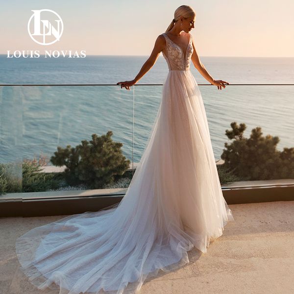 classy a-line wedding dress 2023 romantic deep v-neck applique beading pleats lace dress for bride vestidos de novia, White
classy a-line wedding dress 2023 romantic deep v-neck applique beading pleats lace dress for bride vestidos de novia, White