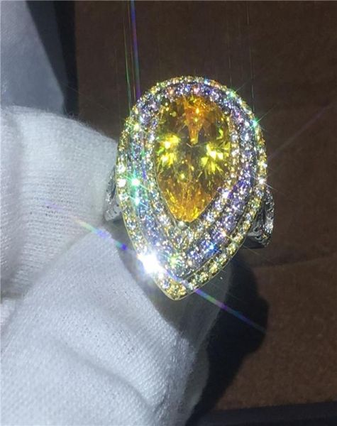 vecalon luxury wedding band ring for women pear cut 6ct 5a zircon cz white yellow gold filled female engagement rings5779767, Slivery;golden
vecalon luxury wedding band ring for women pear cut 6ct 5a zircon cz white yellow gold filled female engagement rings5779767, Slivery;golden
