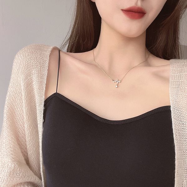 crystal lifeline cardiogram necklace for women heartbeat love pendant necklaces, Silver
crystal lifeline cardiogram necklace for women heartbeat love pendant necklaces, Silver