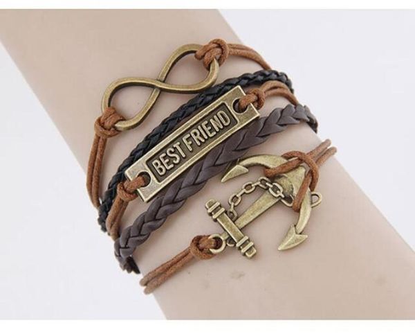exaggerated punk temperament straps retro fashion anchor infinite friend braided bracelet hand woven bracelet whole f4701230, Golden;silver
exaggerated punk temperament straps retro fashion anchor infinite friend braided bracelet hand woven bracelet whole f4701230, Golden;silver