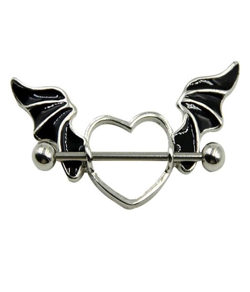 1 pcs stainless steel bat wing nipple shield ring angel heart piercing barbell jewelry4274678, Silver
1 pcs stainless steel bat wing nipple shield ring angel heart piercing barbell jewelry4274678, Silver