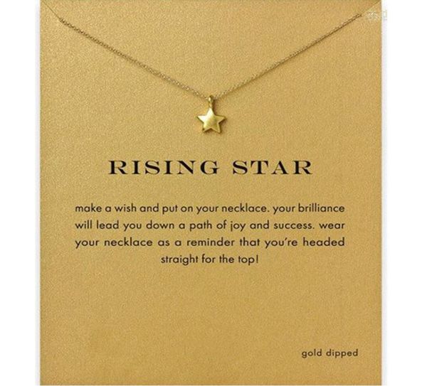 fashion star necklace women pendant clavicle chain statement choker necklaces rising star gift card collares valentine039s day4300296, Silver