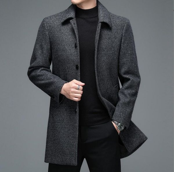 mens winter jackets and coats business casual woolen jackets coats long overcoat men turn down collar wool blends, Black
mens winter jackets and coats business casual woolen jackets coats long overcoat men turn down collar wool blends, Black