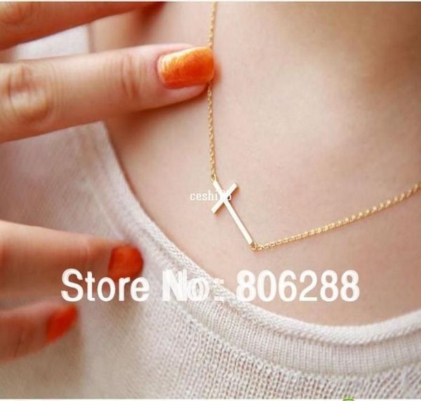 2013new lady horizontal sideways cross 14k gold plated pendant necklace9000446, Silver
2013new lady horizontal sideways cross 14k gold plated pendant necklace9000446, Silver