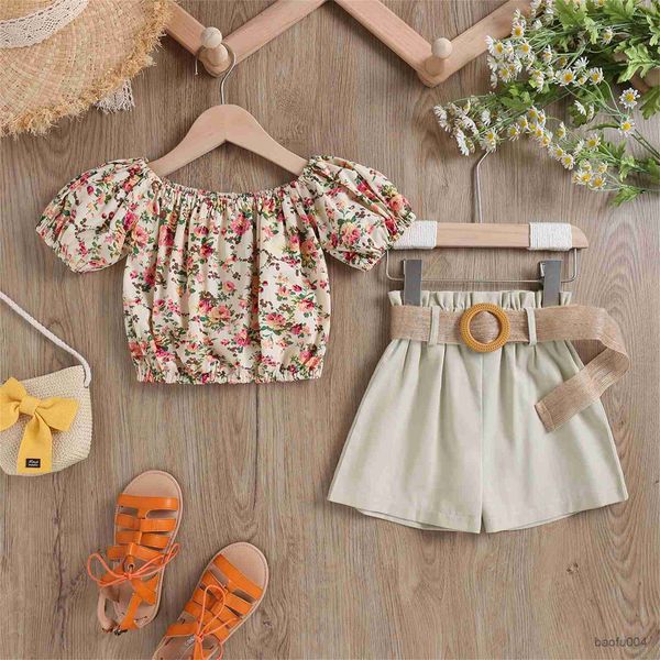 clothing sets infant baby girls clothes sets 2023 summer puff sleeve floral print t-shirt+solid short with belt 3pcs for 2 4 5 6years r2307, White
clothing sets infant baby girls clothes sets 2023 summer puff sleeve floral print t-shirt+solid short with belt 3pcs for 2 4 5 6years r2307, White