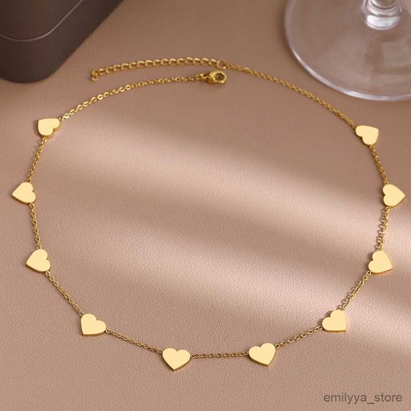 pendant necklaces stainless steel necklaces romantic hearts choker chain temperament elegant kpop exquisite fashion necklace for women jewel, Silver
pendant necklaces stainless steel necklaces romantic hearts choker chain temperament elegant kpop exquisite fashion necklace for women jewel, Silver