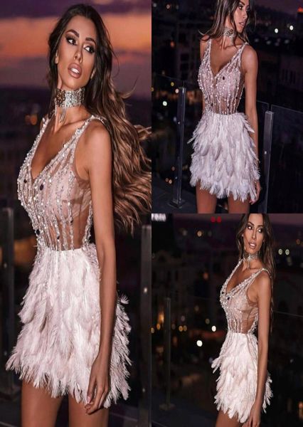 short feather cocktail dresses 2020 beaded v neck prom dress evening gowns yousef aljasmi party occasion dress4652733, Black
short feather cocktail dresses 2020 beaded v neck prom dress evening gowns yousef aljasmi party occasion dress4652733, Black