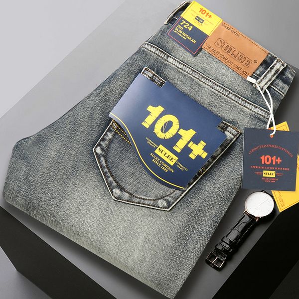men's jeans 2023 straight lightweight cotton stretch denim business casual mid waist thin light grey blue black hombre 230718
men's jeans 2023 straight lightweight cotton stretch denim business casual mid waist thin light grey blue black hombre 230718