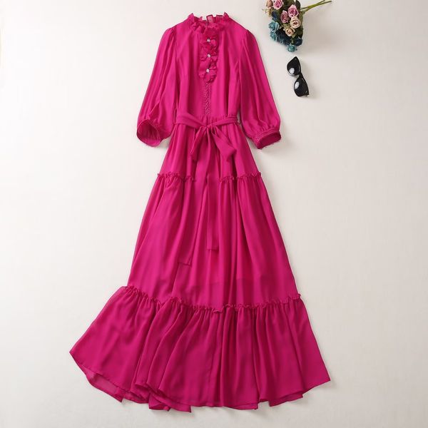european and american women's dress 2023 summer new style floral stand collar with seven-point sleeves fashion pleated dress xxl, Black;gray
european and american women's dress 2023 summer new style floral stand collar with seven-point sleeves fashion pleated dress xxl, Black;gray