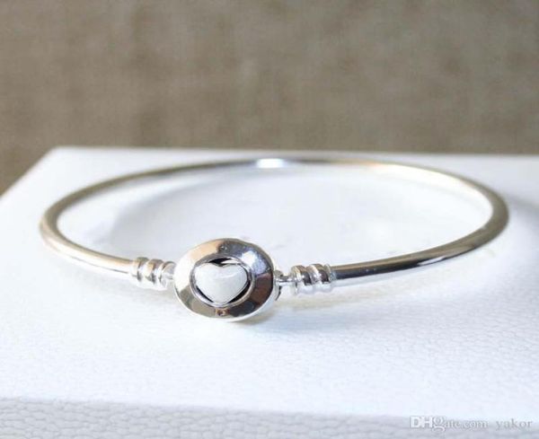 classic white enamel bangle bracelet original box for 925 sterling silver women wedding bracelets set2266034, Black
classic white enamel bangle bracelet original box for 925 sterling silver women wedding bracelets set2266034, Black