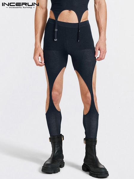 men's pants incerun 2023 solid comfortable trousers fashion leisure long male party nightclub hollow out s 5xl 230718, Black
men's pants incerun 2023 solid comfortable trousers fashion leisure long male party nightclub hollow out s 5xl 230718, Black