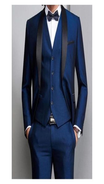latest dark blue wedding tuxedos 2019 one button slim fit shawl lapel groom tuxedos groomsman suit jacketpantsbowvest 8975733, Black;gray
latest dark blue wedding tuxedos 2019 one button slim fit shawl lapel groom tuxedos groomsman suit jacketpantsbowvest 8975733, Black;gray