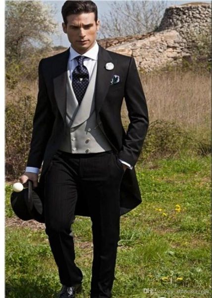 new custom made slim fit morning style groom tuxedos peak lapel men039s suit groomsman man weddingprom suitsjacketpants8795800, Black;gray
new custom made slim fit morning style groom tuxedos peak lapel men039s suit groomsman man weddingprom suitsjacketpants8795800, Black;gray