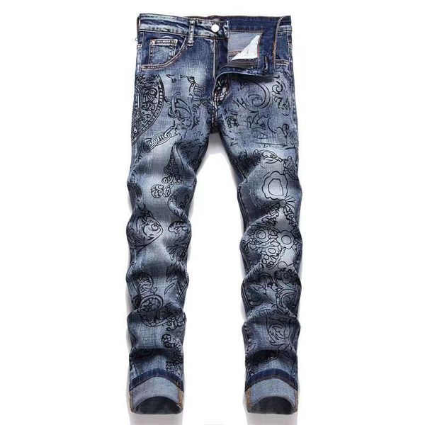 designer jeans mens miri jeans fashion cool style denim pant distressed ripped biker embroidery luxury black jean slim fit motorcycle trend, Blue
designer jeans mens miri jeans fashion cool style denim pant distressed ripped biker embroidery luxury black jean slim fit motorcycle trend, Blue
