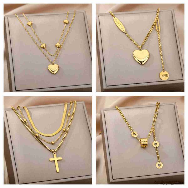 pendant necklaces double layer hollow chain stainless steel necklace for women hip-hop streetwear jewelry r230829, Silver
pendant necklaces double layer hollow chain stainless steel necklace for women hip-hop streetwear jewelry r230829, Silver