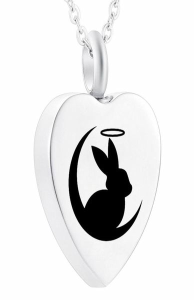 moon festival cremation ashes urn pendant rabbit heart stainless steel necklace for pet human memorial jewelry1492021, Silver
moon festival cremation ashes urn pendant rabbit heart stainless steel necklace for pet human memorial jewelry1492021, Silver