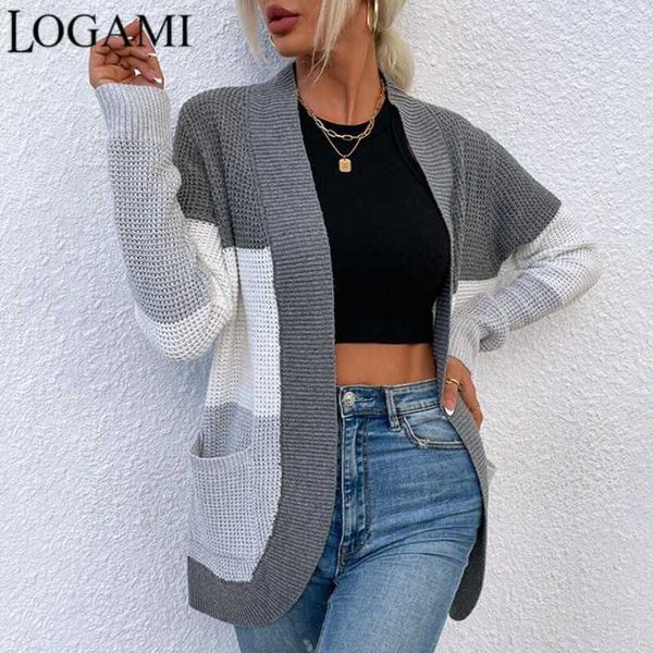 women's sweaters logami pocket sweater women autumn winter contrast color sweater coat woman cardigan l230718, White;black
women's sweaters logami pocket sweater women autumn winter contrast color sweater coat woman cardigan l230718, White;black