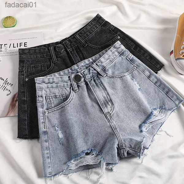 women new high waist tassel broken denim shorts female summer korean version raw edge wide leg loose jean shorts s5xl l230621, White;black
women new high waist tassel broken denim shorts female summer korean version raw edge wide leg loose jean shorts s5xl l230621, White;black