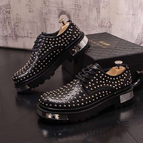 men luxury fashion prom nightclub dress soft leatherrivets shoes platform punk shoes zapatos de aombre spring autumn 1aa19, Black
men luxury fashion prom nightclub dress soft leatherrivets shoes platform punk shoes zapatos de aombre spring autumn 1aa19, Black