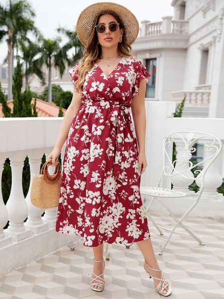 plus size dresses plus size dresses fashion women clothing summer casual v-neck floral print midi dress elegant vacation big long party, Black
plus size dresses plus size dresses fashion women clothing summer casual v-neck floral print midi dress elegant vacation big long party, Black