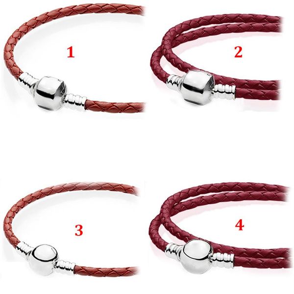 genuine 925 sterling silver fit pandora bracelet leather cord red square head round head accessory bracelet diy bead love heart bl263s, Black
genuine 925 sterling silver fit pandora bracelet leather cord red square head round head accessory bracelet diy bead love heart bl263s, Black