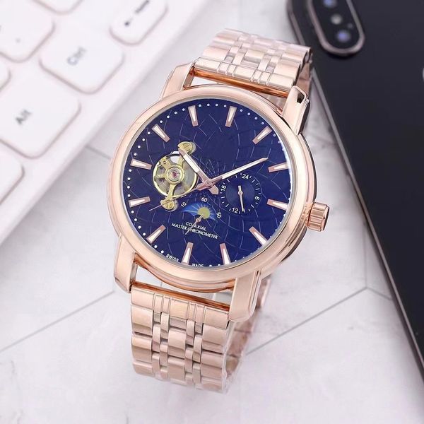 new mens watches highquality fashion flywheel automatic mechanical watch for sun moon and stars gentlemans 42mm steel band watch relogio mas, Slivery;brown
new mens watches highquality fashion flywheel automatic mechanical watch for sun moon and stars gentlemans 42mm steel band watch relogio mas, Slivery;brown