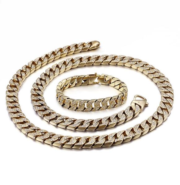 316l stainless steel jewelry sets shiny microinserts diamond cuban link necklace bracelet mens bling bling chains hip hop rock ra5791326, Silver
316l stainless steel jewelry sets shiny microinserts diamond cuban link necklace bracelet mens bling bling chains hip hop rock ra5791326, Silver