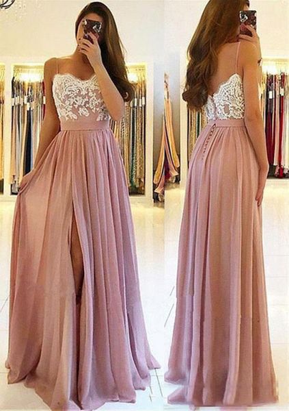 2021 aline spaghetti straps evening prom dresses sleeveless appliques chiffon split custom made formal party gowns3262221, Black
2021 aline spaghetti straps evening prom dresses sleeveless appliques chiffon split custom made formal party gowns3262221, Black