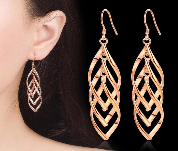 fashion long rose gold dangle earrings jewelry for women s925 sterling silver tassel rope wave hollow ear rings6043872
fashion long rose gold dangle earrings jewelry for women s925 sterling silver tassel rope wave hollow ear rings6043872