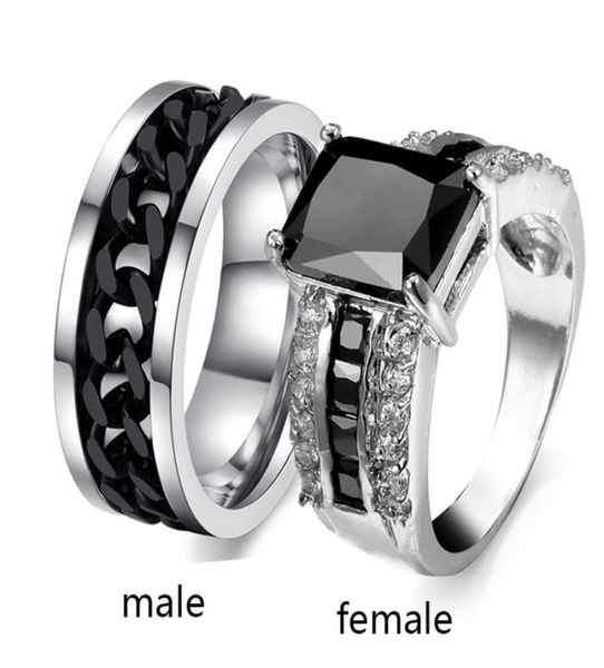 sz612 two rings couple rings his hers agate 10k white gold filled women039s ring turnable black chain stainless steel mens r7244729, Silver
sz612 two rings couple rings his hers agate 10k white gold filled women039s ring turnable black chain stainless steel mens r7244729, Silver